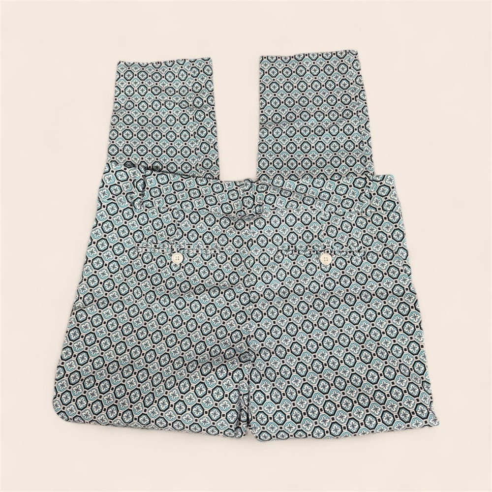 The Limited Teal and Black Geo Ankle Pants